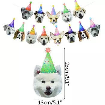 Бумажные флажки с мультяшными животными WNYZQ