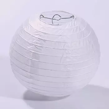 Бумажные фонарики 10/15/20/25/30/35/40 см белые