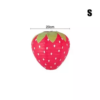 Бумажные фонарики клубники WHPHous красные