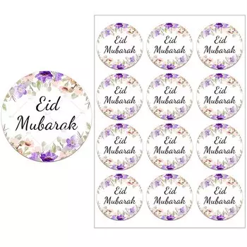 Бумажные наклейки Ид аль-Фитр Мубарак 24/48/35/70 шт.