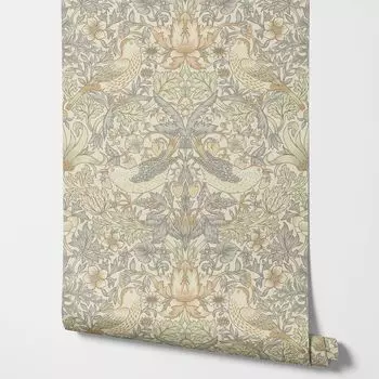 Бумажные обои Pixel&Wall "Strawberry Thief Flower"