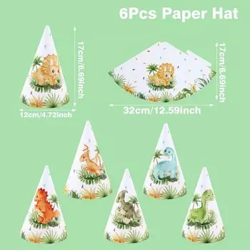 Бумажные шляпы с динозаврами FENGRISE