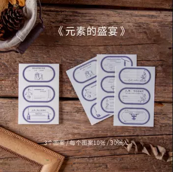 Бумажные стикеры Alideco 30 шт.