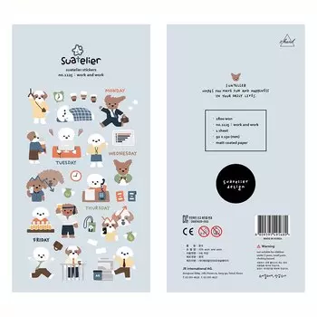 Бумажные стикеры Suatelier Kawaii Pet Teddy Dog
