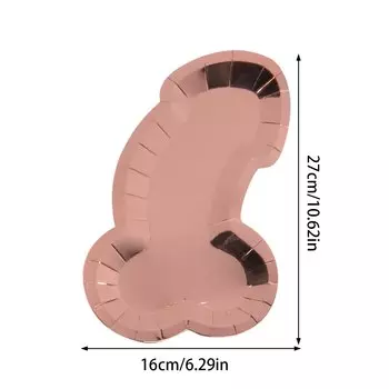 Бумажные тарелки для еды Joy-enlife, розовый золото, 8 шт.
