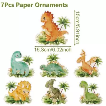 Бумажные украшения с динозавром PATIMATE