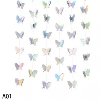 Бумажный баннер с бабочкой