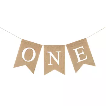 Burlap ONE Гирлянда для праздника дня рождения ZQNYCY