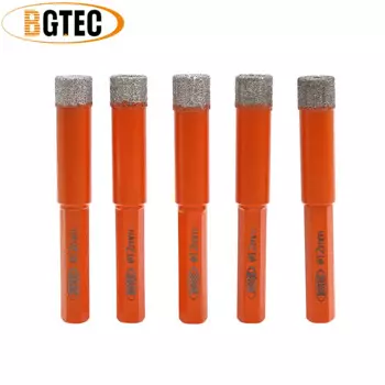Буровое долото BGTEC, с шестигранным хвостовиком 12 мм, для сухого сверления, алмазное сверло для керамической плитки, гранита, алмазное сверло, 5 шт.
