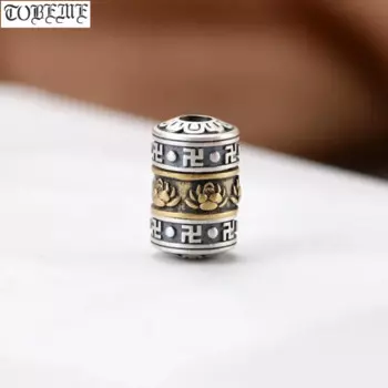 Бусины для ювелирных изделий из серебра 100% пробы, Тибетский Лотос