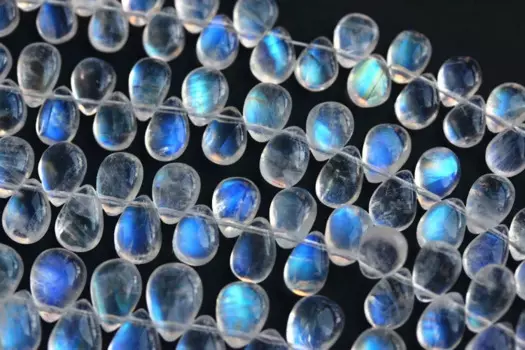 Бусины из лунного камня, 4-7 мм, 25 см