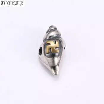 Бусины из серебра 925 пробы в виде тибетских ракушек