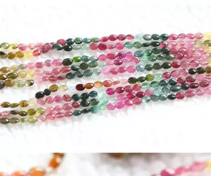 Бусины из турмалина, 3-6 мм, 38 см