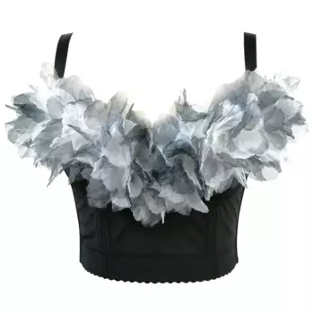 Бюстгальтер пуш-ап с V-образным вырезом и цветочным принтом