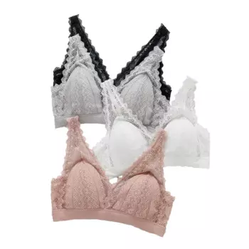 Бюстгальтер женский, кружевной, без стальных косточек