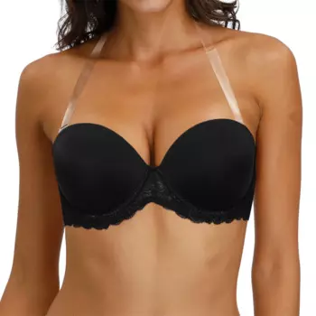 Бюстгальтер женский кружевной с чашкой пуш-ап, 1/2
