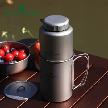 Бутылка для воды из титана, с ручкой, 36 унций/1050 мл