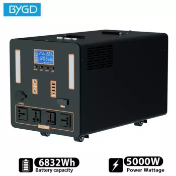 BYGD портативная электростанция 5000 Вт 220 Втч солнечный генератор в портативный внешний аккумулятор быстрая зарядка для автомобиля Tesla EV, кемпинг
