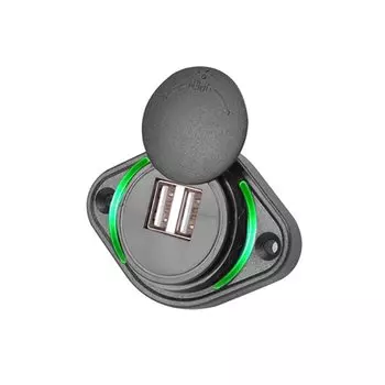 Быстрая зарядка QC 3.0 с двумя USB-разъемами и раздвижной крышкой 12 В/24 В, 36 Вт, розетка для быстрого зарядного устройства для автомобиля, лодки, автобуса, автофургона, лодки