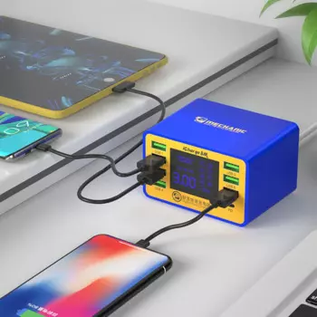 Быстрое зарядное устройство MECHANIC Icharge 8 м с цифровым дисплеем для телефона IPAD многоинтерфейсная перезарядка защита от короткого замыкания зарядка