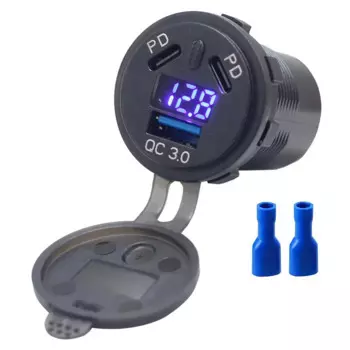 Быстрое зарядное устройство PD QC 3,0, 18 Вт, USB + двойное, 45 Вт, с переключателем ВКЛ./ВЫКЛ.