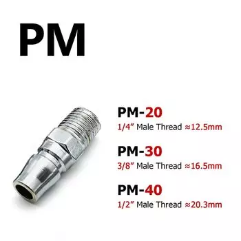 Быстроразъемные фитинги EARUELECTRIC SP20, PP20, SM20, PM20, SH20, PH20, SF20, PF20
