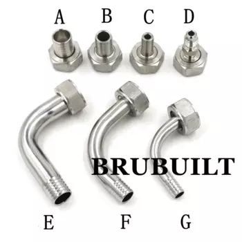 Быстроразъемные соединители 1/2 "NPT 304 нержавеющая сталь пищевое уплотнительное кольцо Homebrew трубный насос фитинг