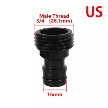 Быстроразъемный ниппель, резьба США/ЕС, 3/4 дюйма, переходник для шланга с наружной резьбой, адаптер для садовой трубки, система капельного орошения