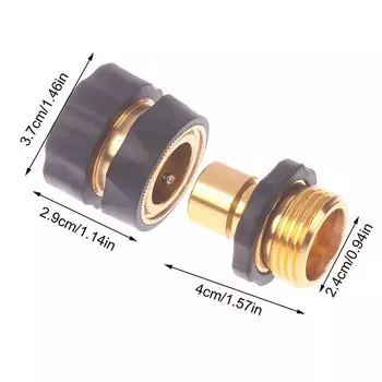 Быстроразъемный штуцер для садового шланга HELTC, 3/4 дюйма