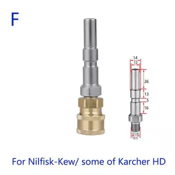 Быстроразъемный штыковый соединитель для мойки высокого давления, для Karcher K5/Huter/black decker/Parkside/nilfisk/greenworks,штуцер быстросъемный,насадки на керхер,пеногенератор для мойки,пистолет для мойки авто