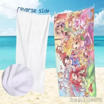 Быстросохнущие банные полотенца из микрофибры Fairy Princess MNS, пляжное полотенце из микрофибры, декор для детей, подарок 75x150 см