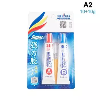 Быстросохнущий клей AB 2 шт., сильное склеивание металла, железа, алюминия, дерева, высокотемпературный сварочный клей, 302 Модифицированный акриловый клей