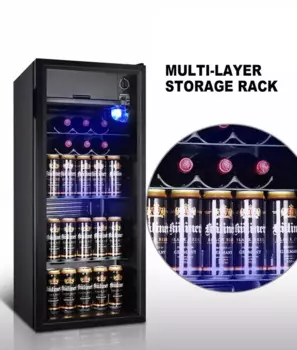 Бытовой холодильный шкаф для хранения свежести, небольшой стеклянный шкаф для хранения вина, коммерческий вертикальный холодильник с морозильной камерой