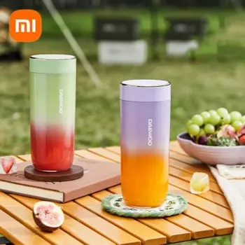 Бытовые Мини-Смесители для фруктов Xiaomi DAEWOO, электрическая соковыжималка, мощный двигатель, 300 мл, большая емкость, многофункциональная соковыжималка