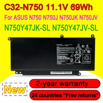 C32-N750 Аккумулятор для ноутбука ASUS N750 N750J N750JK N750JV N750Y47JK-SL N750Y47JV-SL Series 11,1 V 69WH 100% протестирован