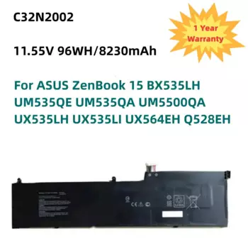 C32N2002 Аккумулятор для ноутбука ASUS ZenBook 15 BX535LH UM535QE UM535QA UM5500QA UX535LH UX535LI UX564EH Q528EH 11,55 V 96WH/8230mAh
