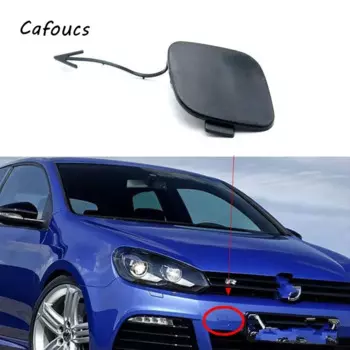 Cafoucs Неокрашенный передний бампер Буксирный крюк Крышка проушины 5K 0807241 D подходит для VW Golf R20 MK6 6 Rline 2009-2013 гг.