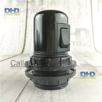 Calla&Allan черный латунный патрон E27 с ручным переключателем