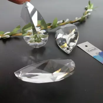 Camal 5 шт. 50 мм прозрачный грушевидный хрустальный кулон призмы лампа часть освещения подвесная люстра SunCatcher свадебное украшение