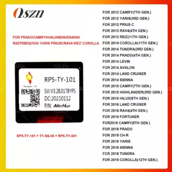 Canbus Box TY-SS-05/RP5-TY-001/RP5-TY-101 для TOYOTA Corolla CAMRY PRADO/120 RAV4 20-контактный жгут питания кабель Android автомобильное радио