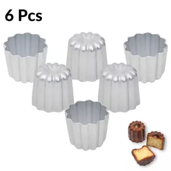 Формы для кексов HEXINGYUAN, металлические, 6 шт.
