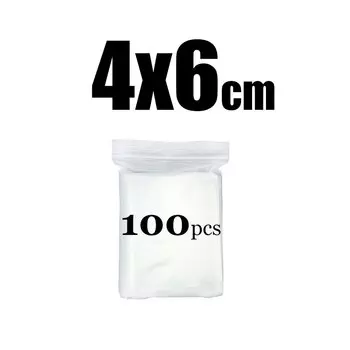 Caoom Прозрачные пластиковые пакеты с замком на молнии