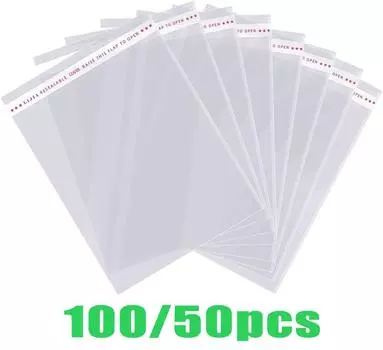 Caoom Самозапечатывающиеся прозрачные пакеты