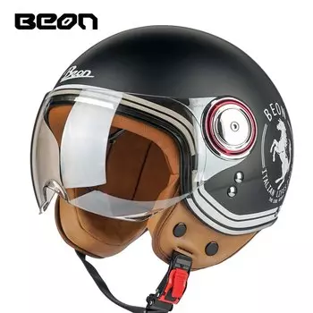 Capacete BEON 110B открытым уход за кожей лица мотоциклетный шлем мотоцикл Casco Jet Винтаж Ретро мотоциклетные шлемы скутер Сертификация Европейской экономической комиссии