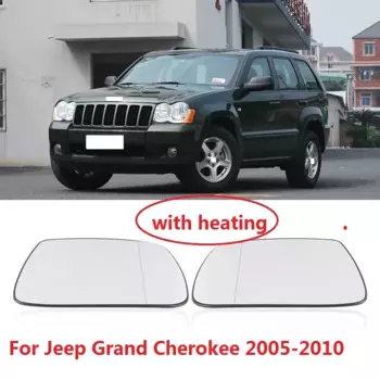 CAPQX с подогревом для Jeep Grand Cherokee 2005-2010, зеркало заднего вида, стеклянное боковое зеркало, стеклянная линза