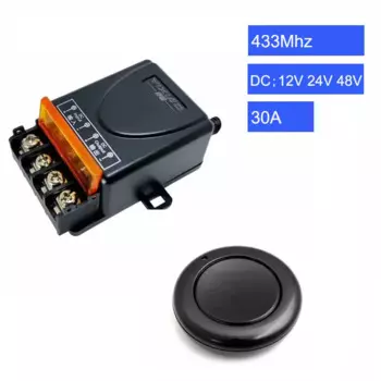 Универсальный беспроводной пульт дистанционного управления для автомобиля, 433 МГц, 12 В, 24 В, 48 В постоянного тока, Переключатель 220 В, 30 А переменного тока, релейный модуль приемника высокой мощности