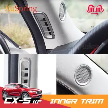 Автомобильная опорная решетка для выпускного отверстия, ободок для динамика, отделка, кольцо, рамка, наклейки, внутренний декор, Стайлинг для Mazda CX-5 CX5 2017-2024