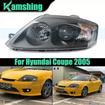 Передний бампер для автомобиля, фара для Hyundai Coupe 2005, головная лампа, оболочка, абажур, налобный фонарь