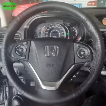 Руль салона автомобиля, прошитый вручную кожаный чехол, плетеный руль для Honda CR-V CRV 2012 2013 2014 2015 2016, отделка