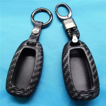 Чехол для автомобильного брелока из углеродного силикона для Hyundai i30 i35 i40 Kona Azera Elantra Solaris Grandeur Ig Accent Santa Fe